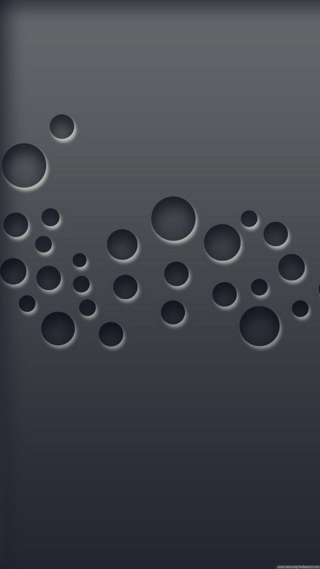 3d Punch Holes Dark Grey Iphone Wallpaper