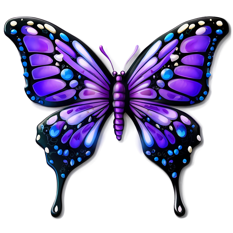 Download 3d Purple Butterfly Png 05232024 | Wallpapers.com