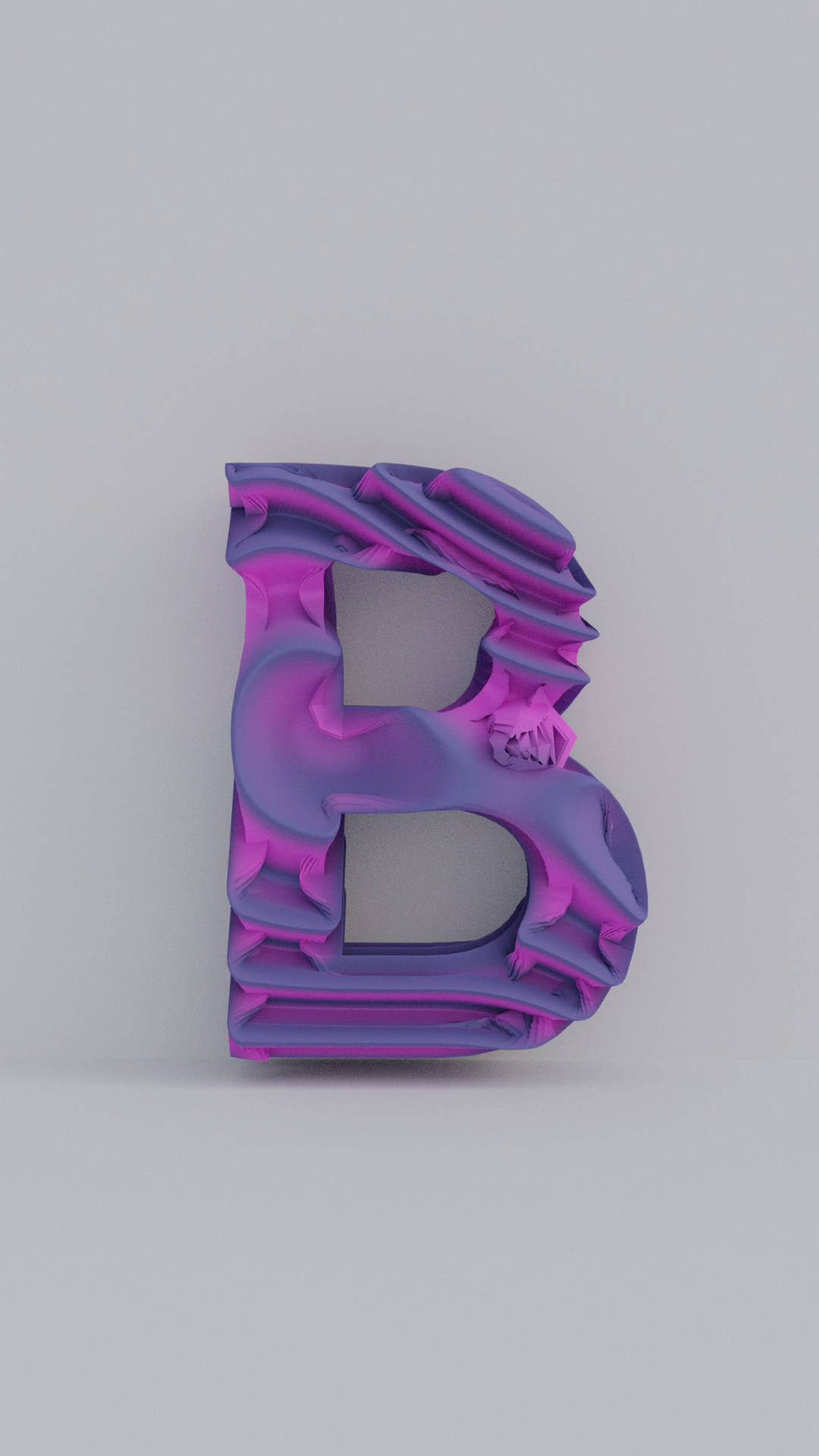 3D Purple Letter B Wallpaper