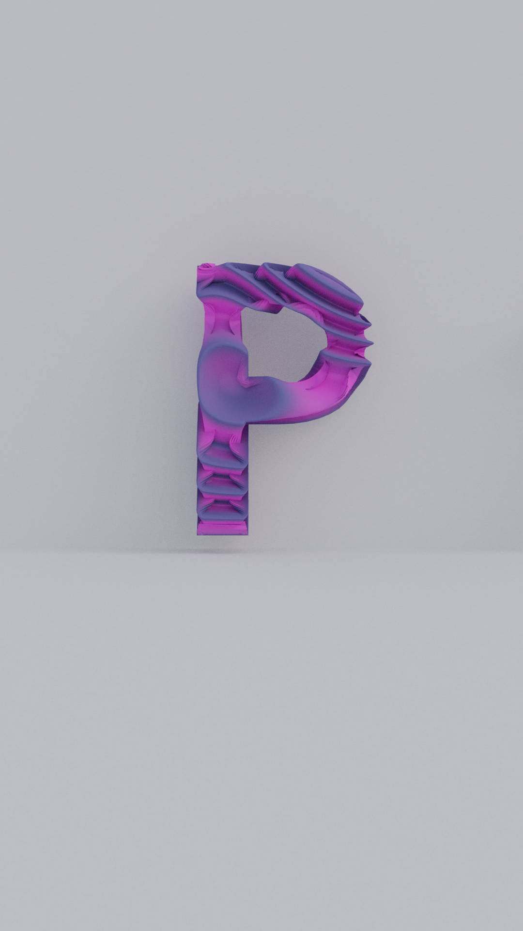 3d Purple P Letter