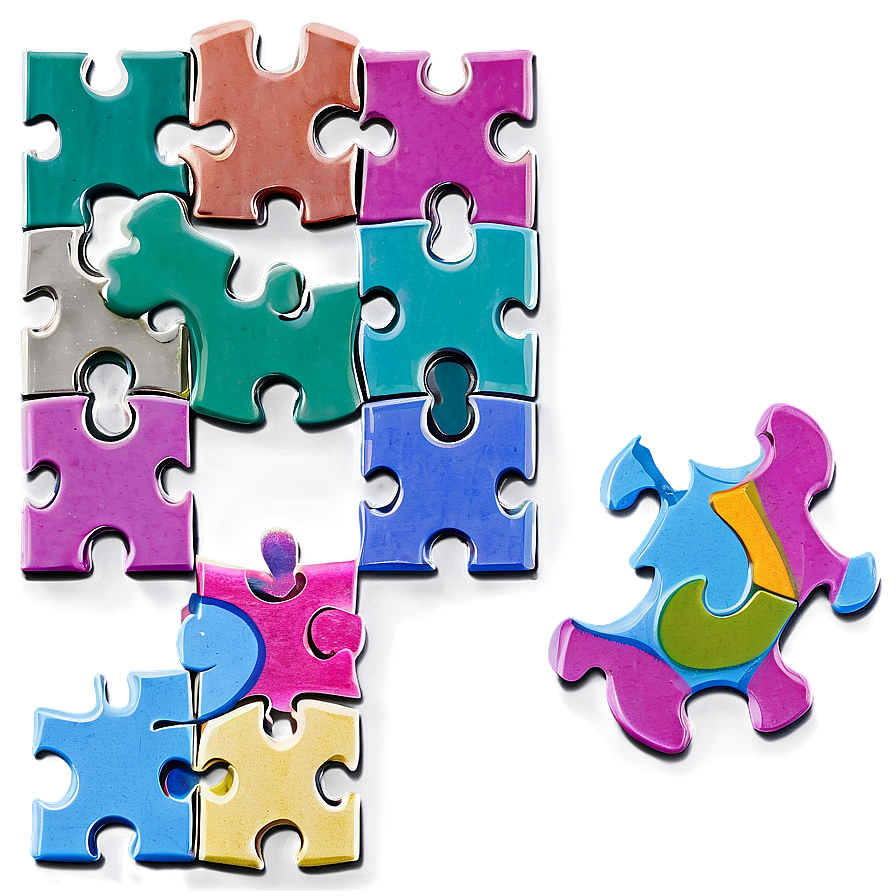 3d Puzzle Pieces Png Lwe70 PNG