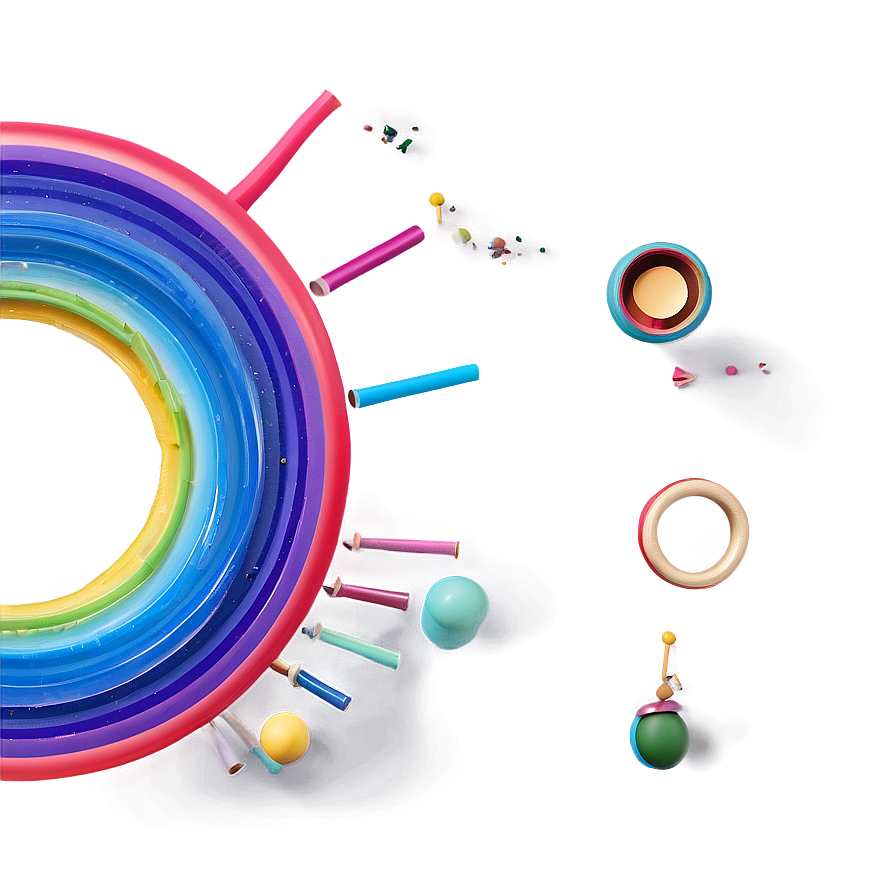 3d Rainbow Circle Visualization Png 06262024 PNG
