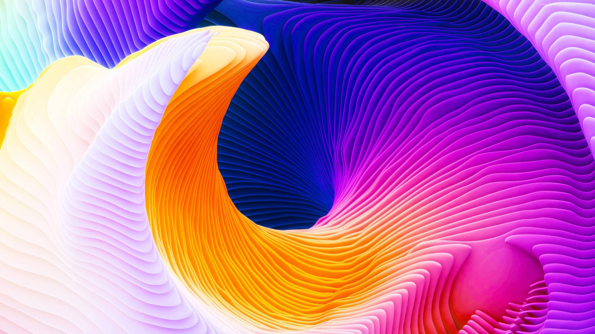 3d Rainbow Spiral Full 4k Wallpaper