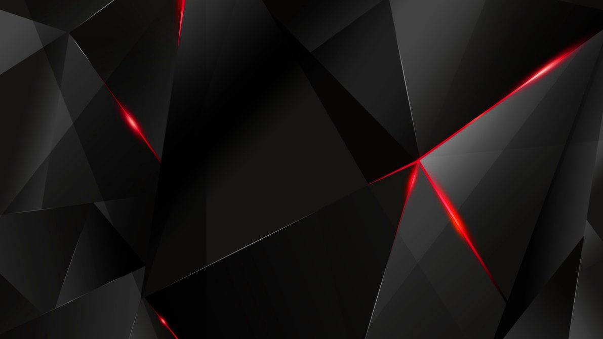 Red and Black Polygonal Abstract Design Wallpaper