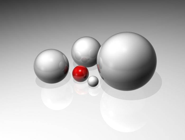 3d Red And White Spheres Wallpaper