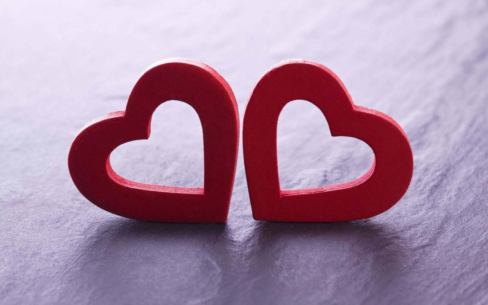 3d Red Hearts Of Love Wallpaper