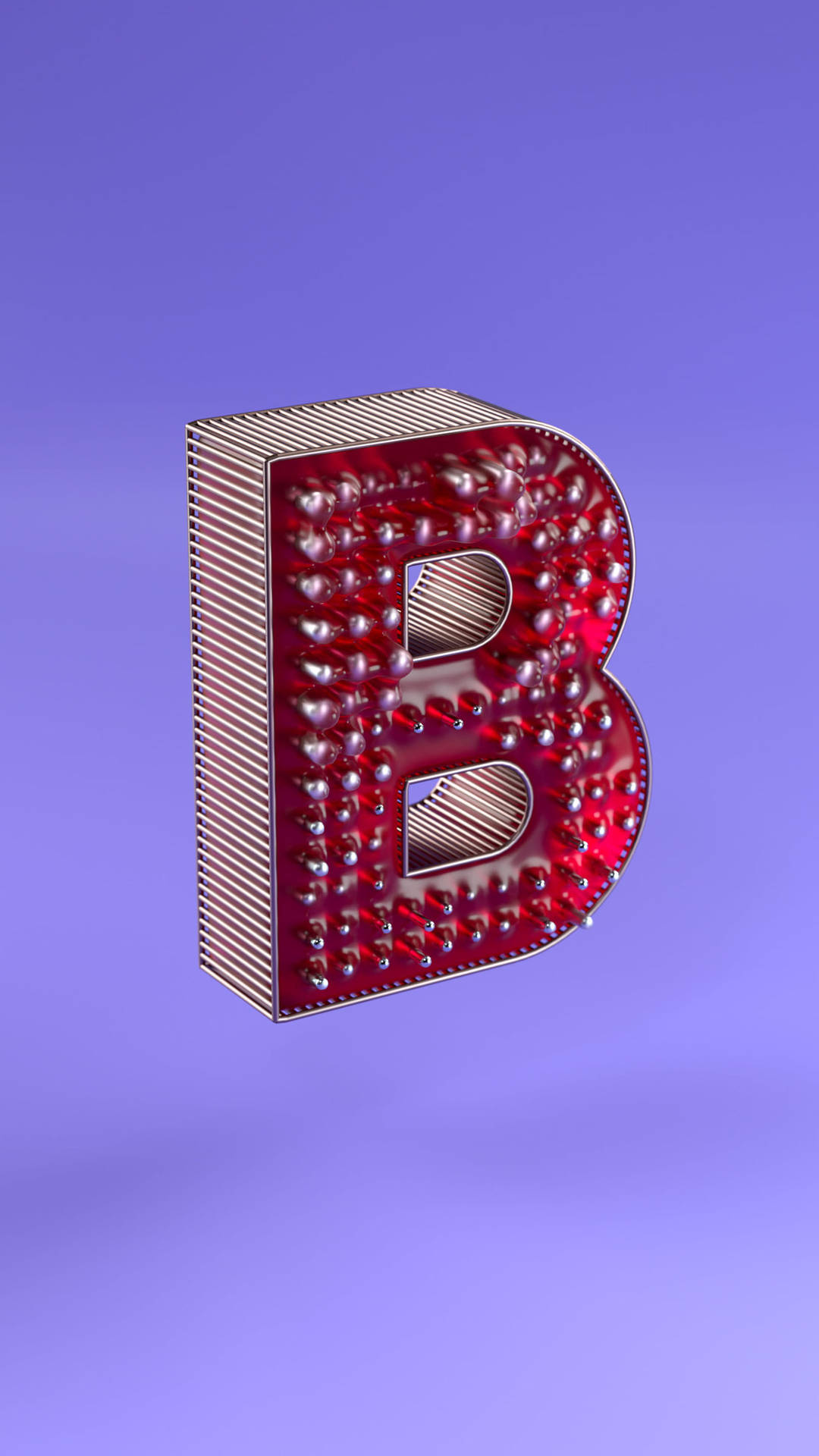 3d Red Letter B