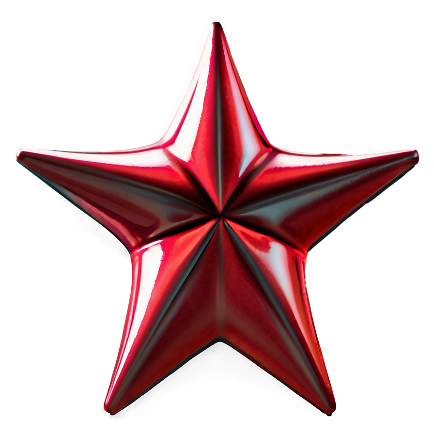 3d Red Star Png 05232024 PNG