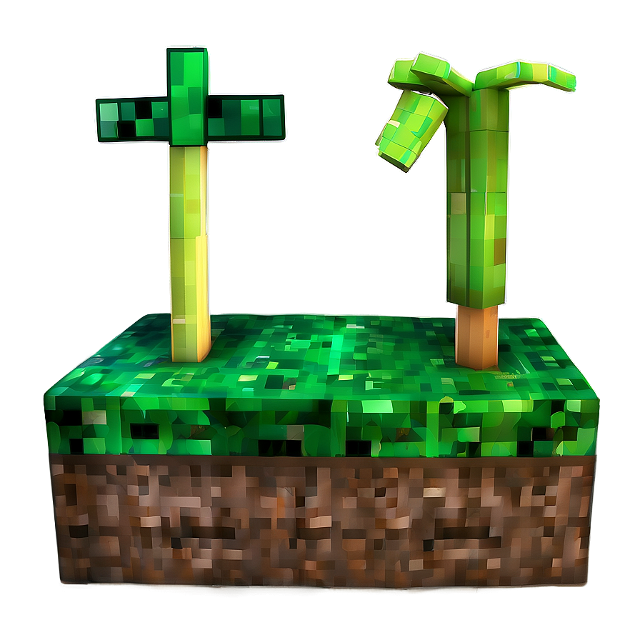 Download 3d Render Minecraft Grass Block Png Grs 9613