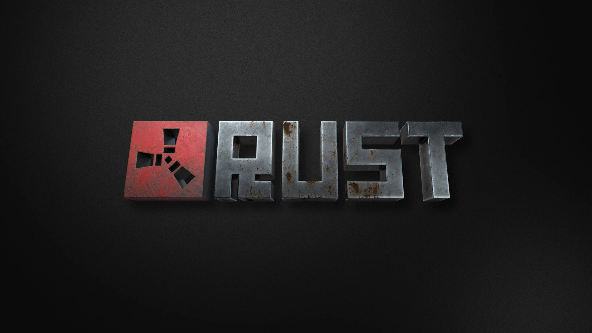 3D Rust Logo Tapet - Giv din computer et cool, moderne udseende med dette 3D-rust logo tapet. Wallpaper