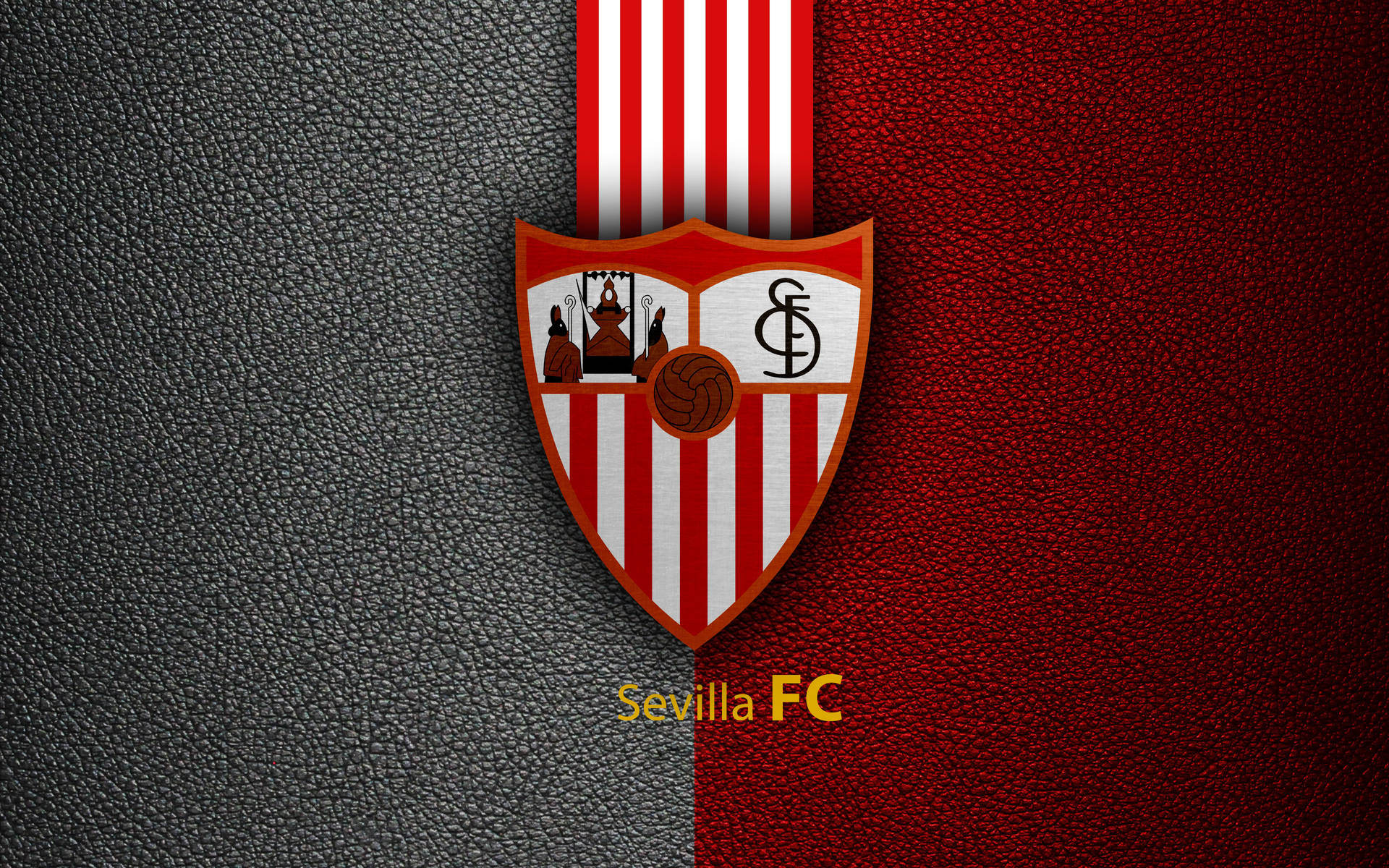 3D Sevilla FC Logo Tapet: Vis din støtte til Sevilla FC med dette dynamiske 3D-logotapet. Wallpaper