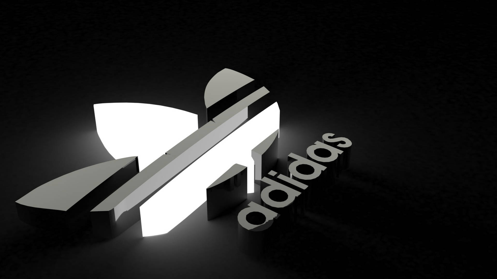 3d Silver Adidas Logo