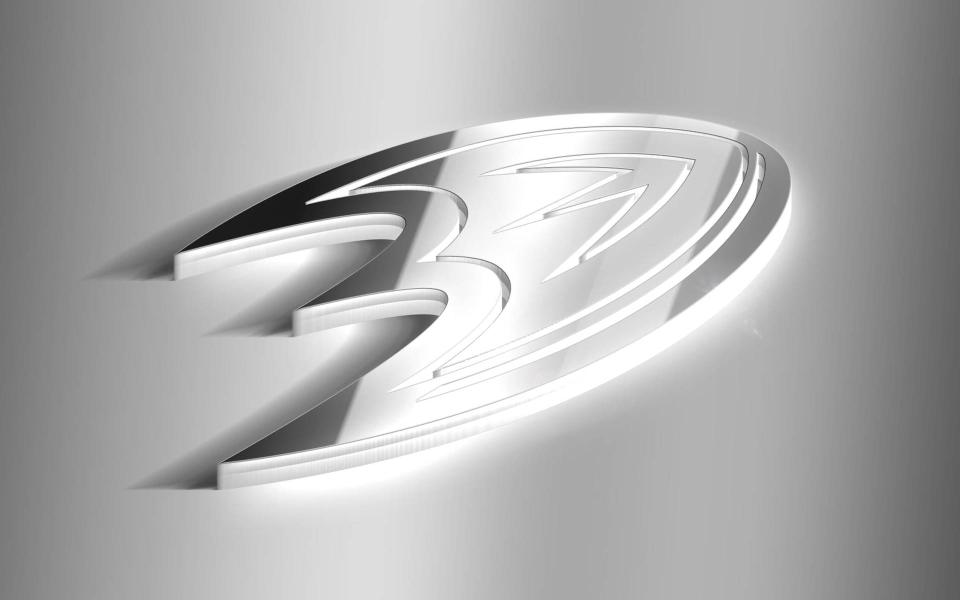 3d Silver Anaheim Ducks Logo