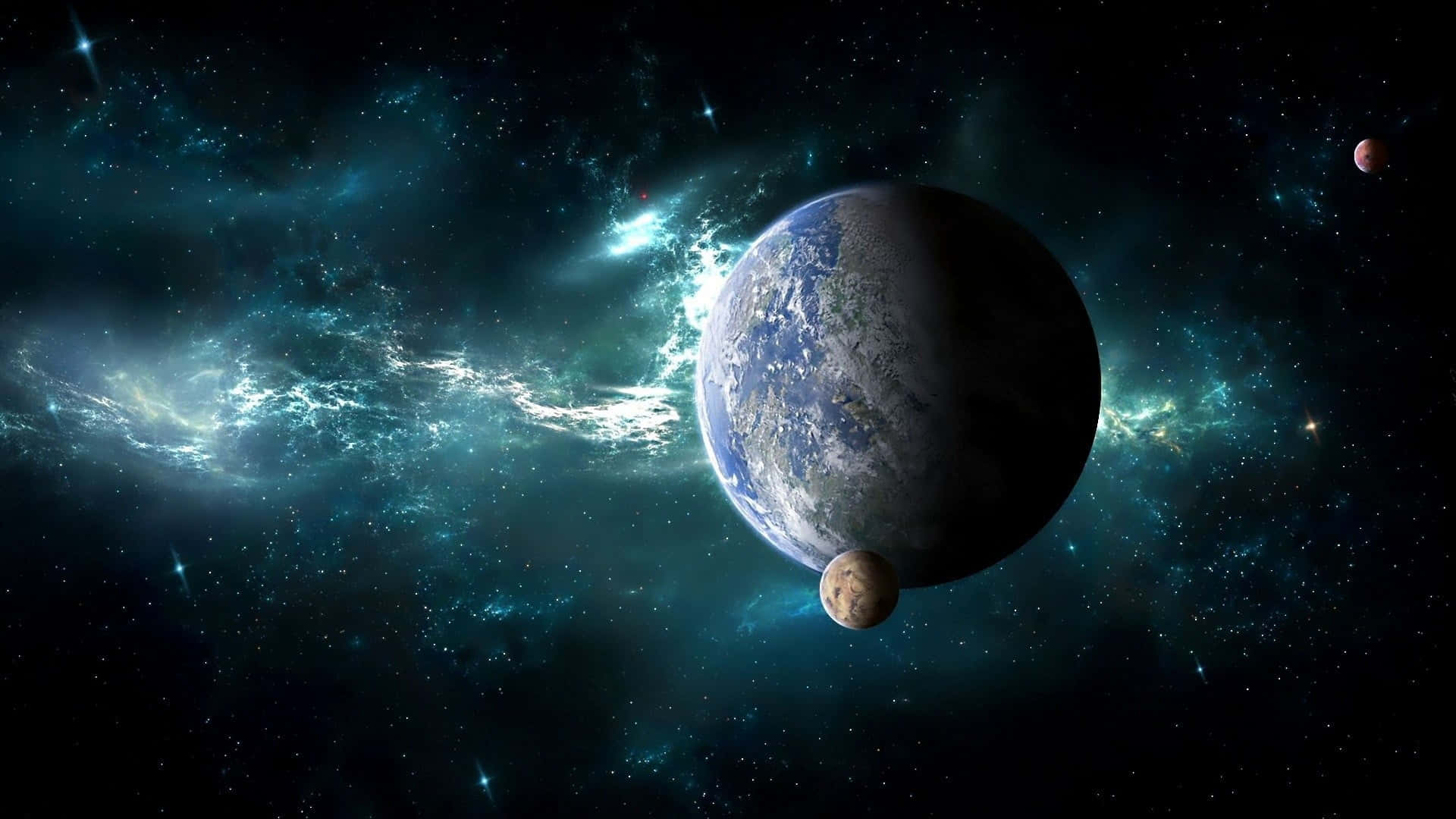3d Galaxy Graphics, 2013, 3d, earth, galaxy moon, nice, planets, space,  stars, HD wallpaper | Peakpx