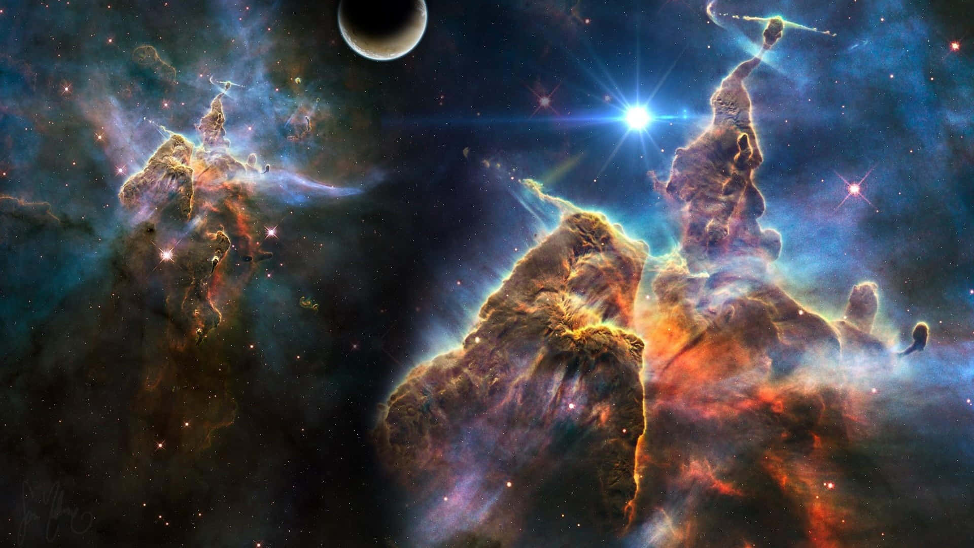 "Exploring the Limitless Depths of Outer Space" Wallpaper