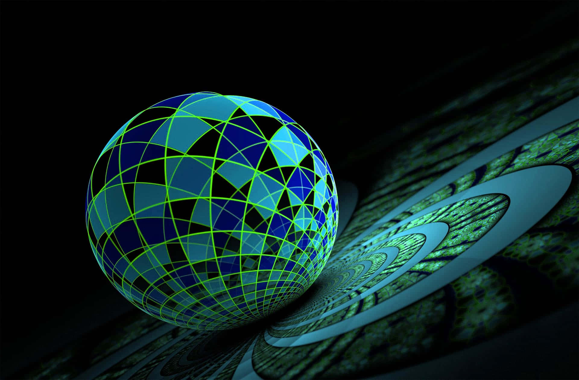 3d Sphere With Geometric Patterns Fondos De Pantalla Wallpaper