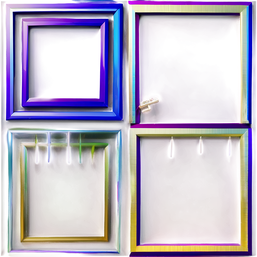 3d Square Outline Png Hrs PNG