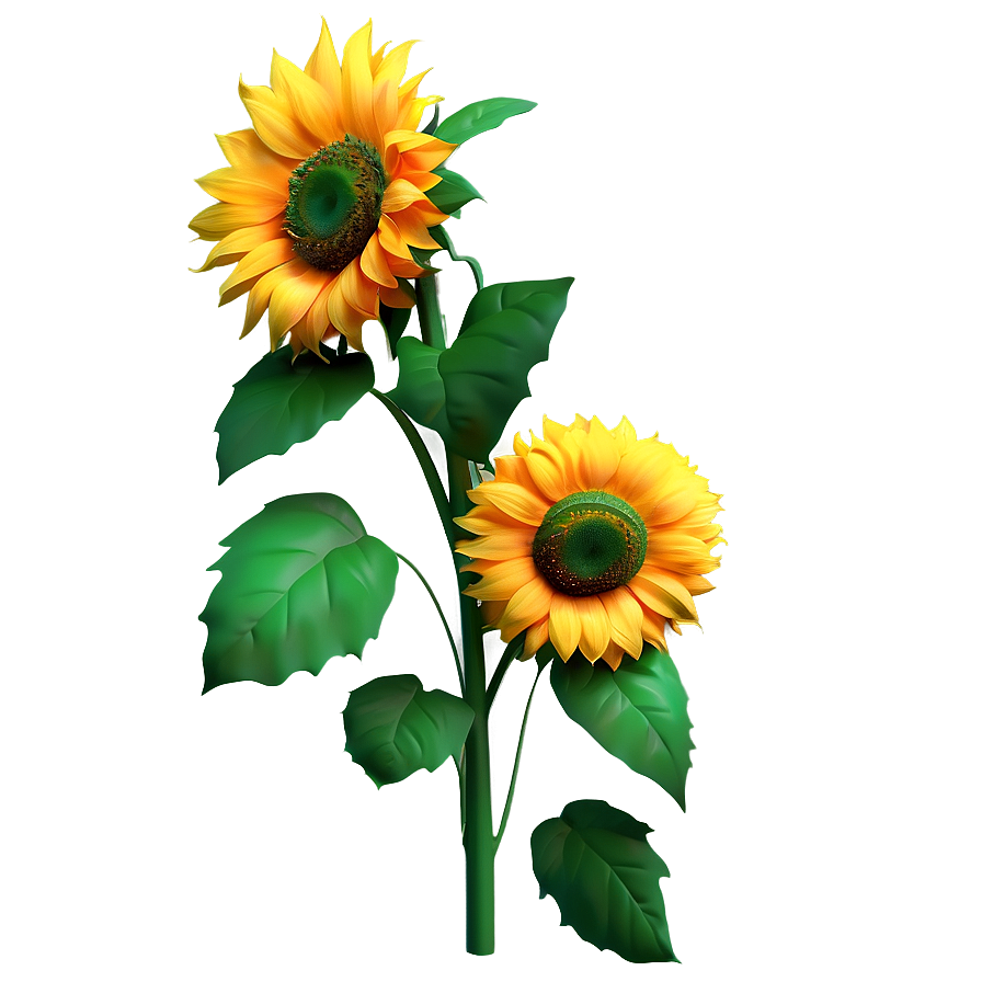 3d Sunflower Png 38 PNG