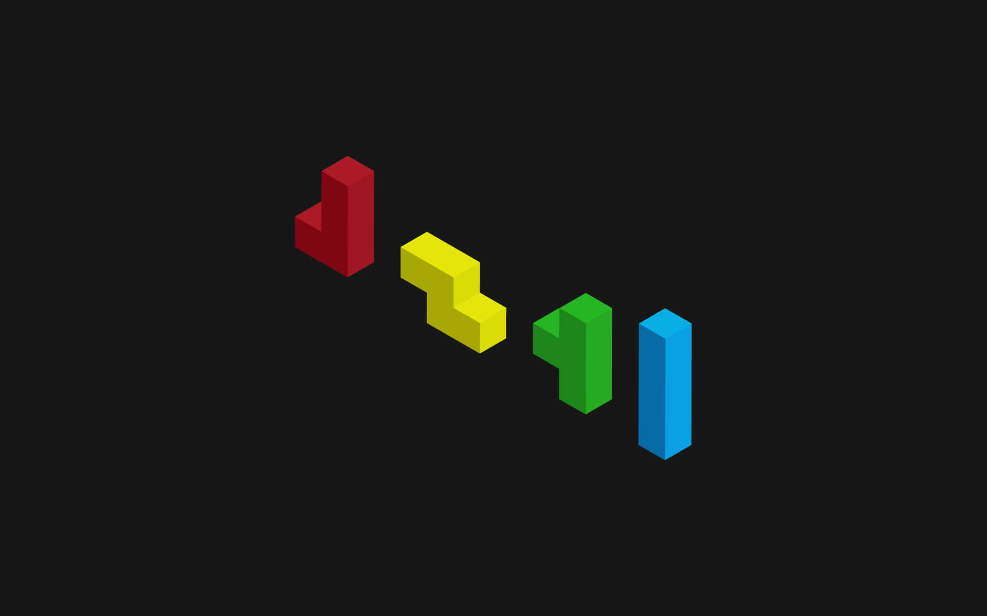 3d Tetris Blocks Minimal Background Wallpaper