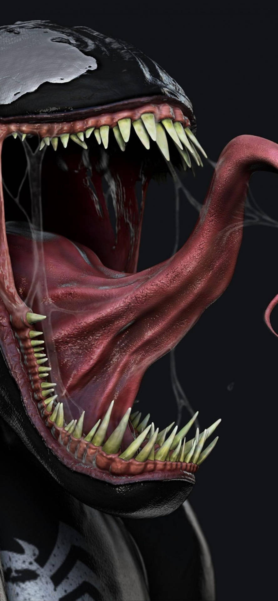 3d Tongue Art Venom Iphone Wallpaper