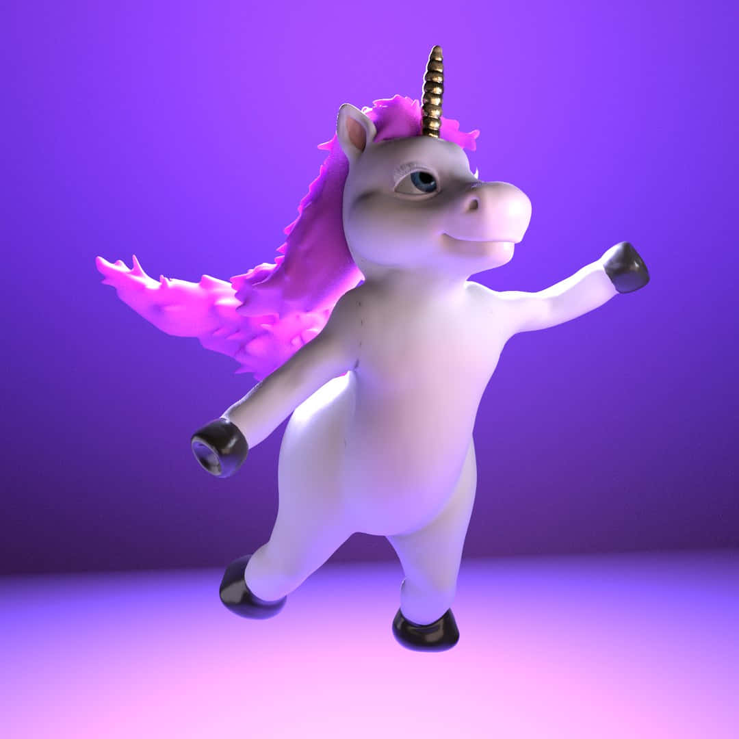 Mystical 3D Unicorn in Enchanted Forest Wallpaper