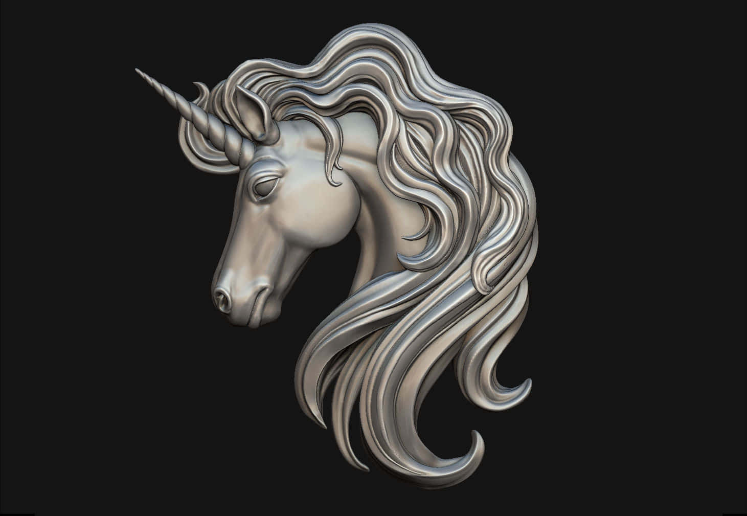 Majestic 3D Unicorn in a Magical Atmosphere Wallpaper