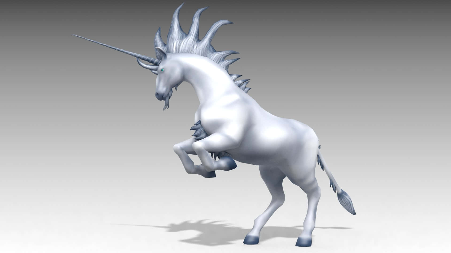 A Vibrant 3D Unicorn in a Magical Forest Wallpaper