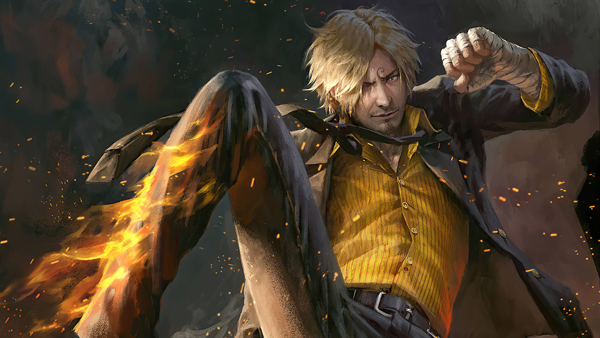 Enjoy this 3D rendering of Sanji, a character from the popular anime show, One Piece. Wallpaper