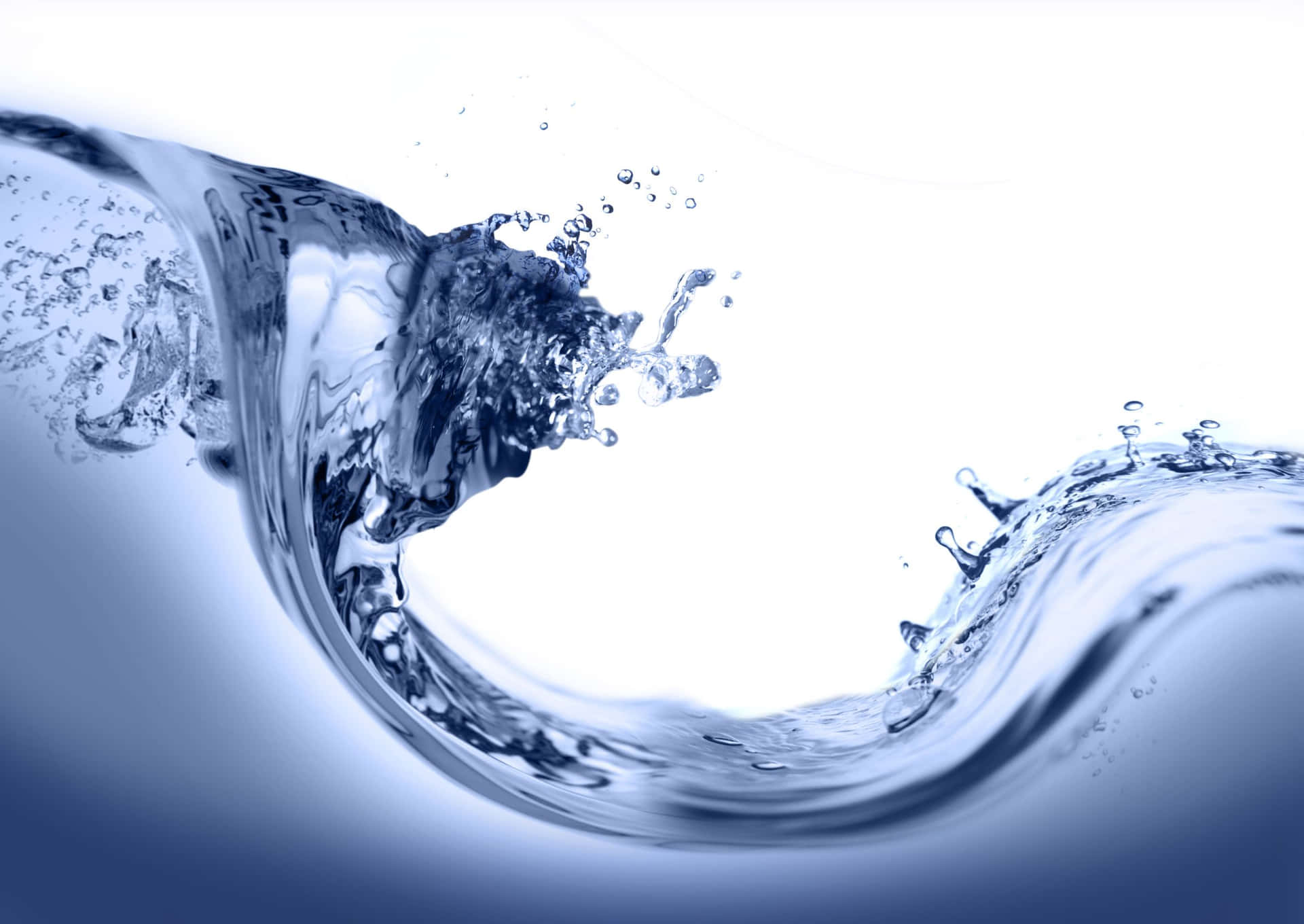 Hipnotizantesgotas De Agua En 3d Sobre Una Superficie Reflectante. Fondo de pantalla