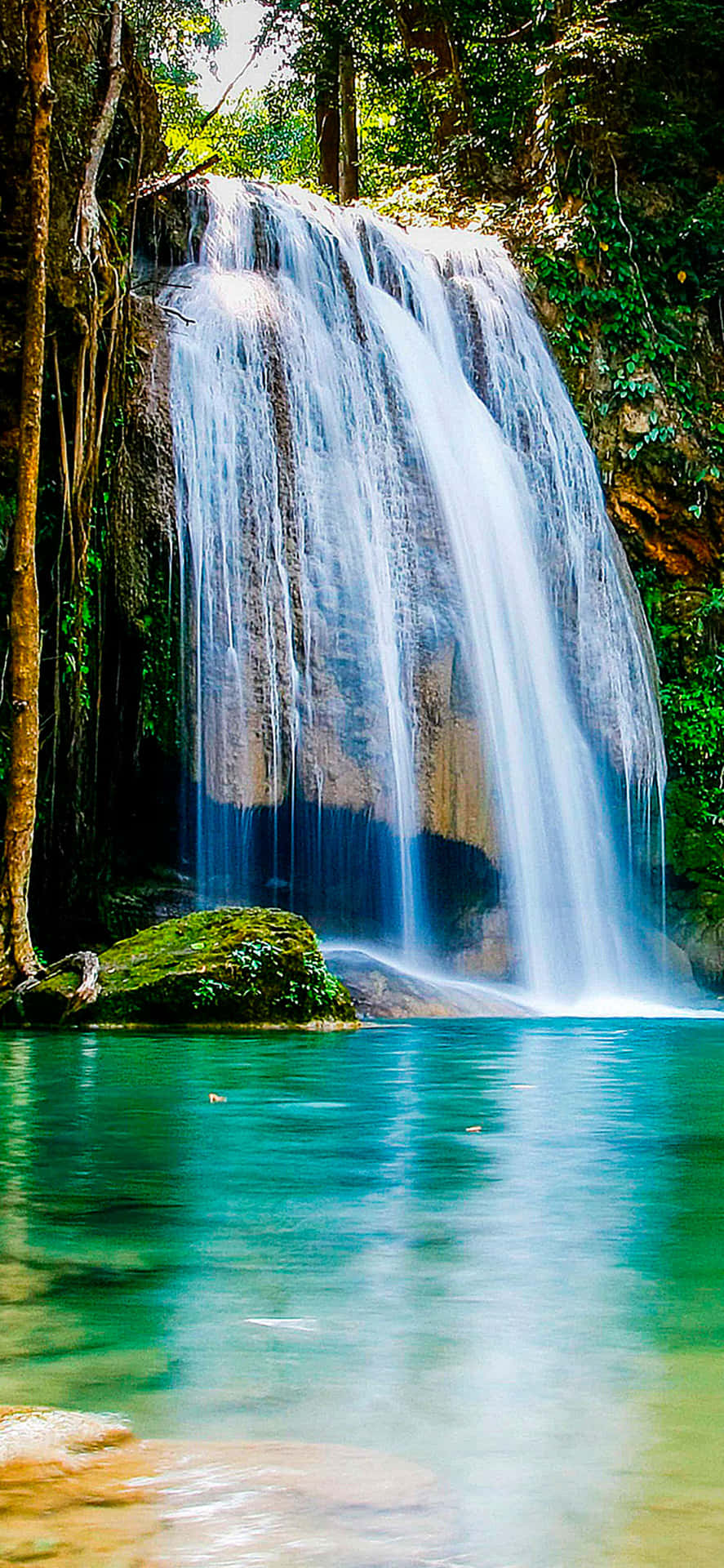 Mesmerizing 3D Waterfall Scenery Wallpaper