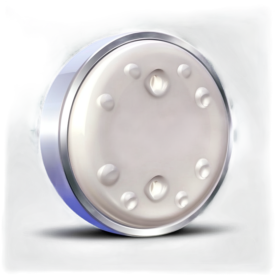 3d White Button Visual Png 06272024 PNG