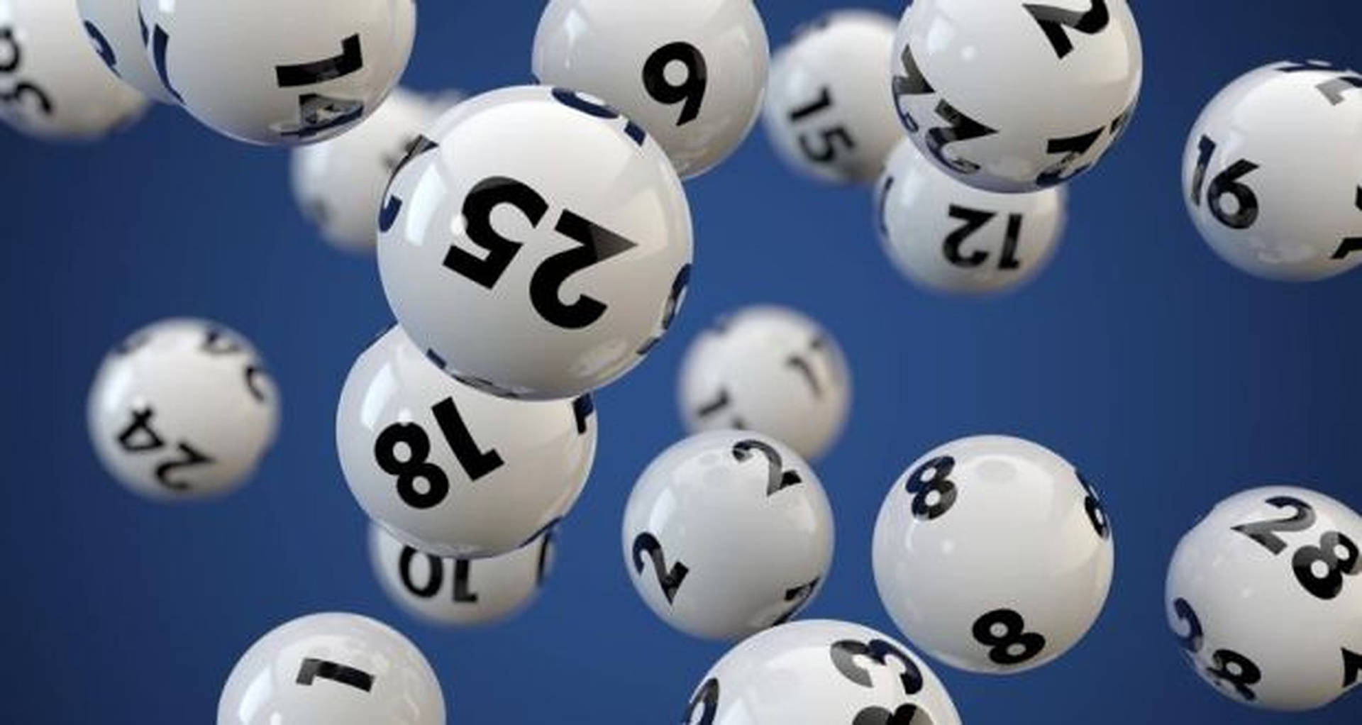 3D White Lottery Balls Wallpaper