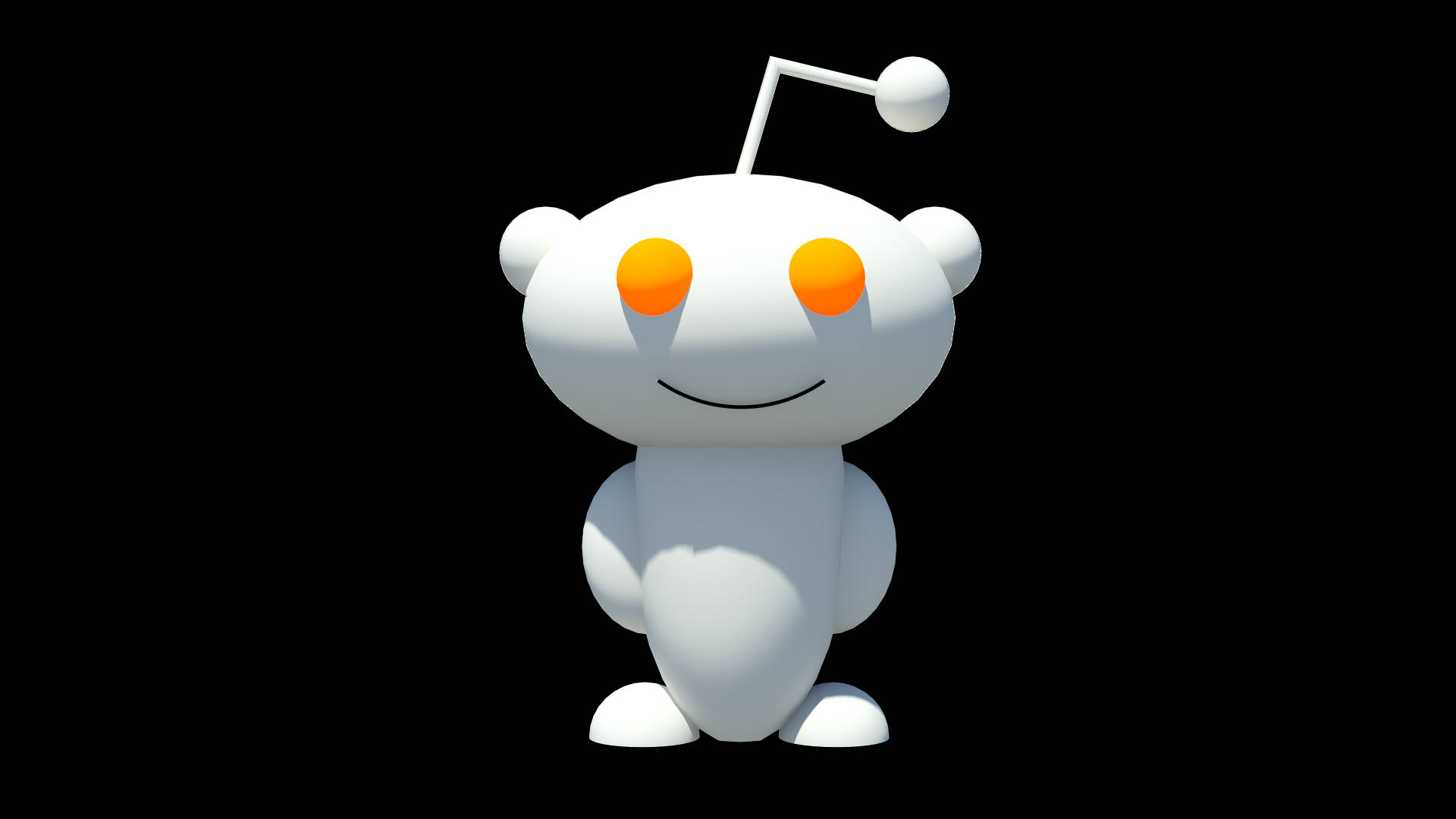 Download 3d White Snoo Reddit Wallpaper 