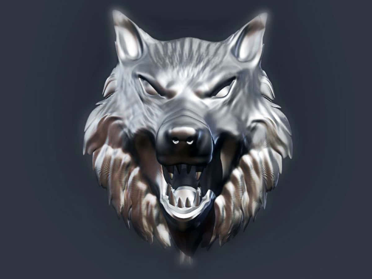 Epic 3D Wolf Illustration Wallpaper