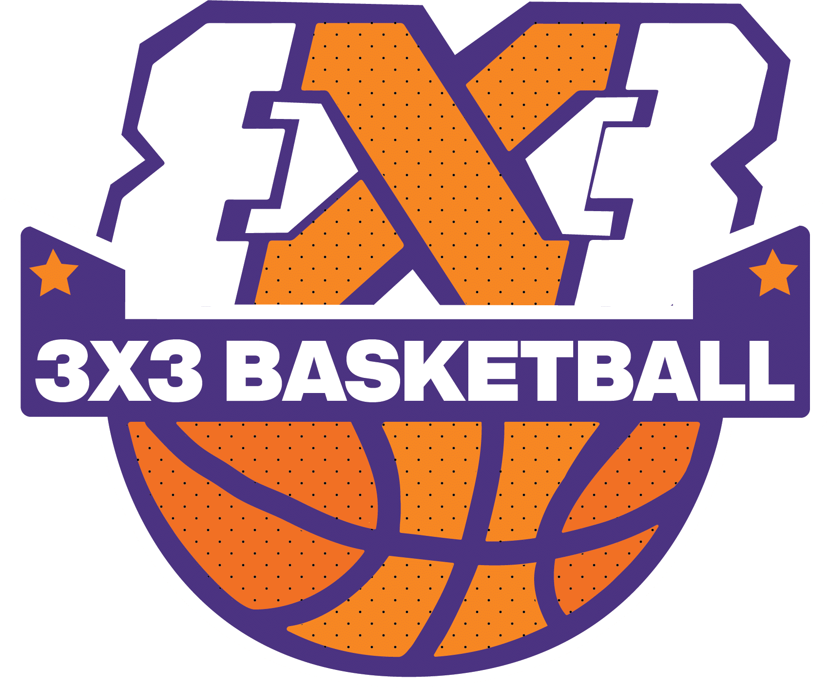 3x3 Basketball Logo PNG