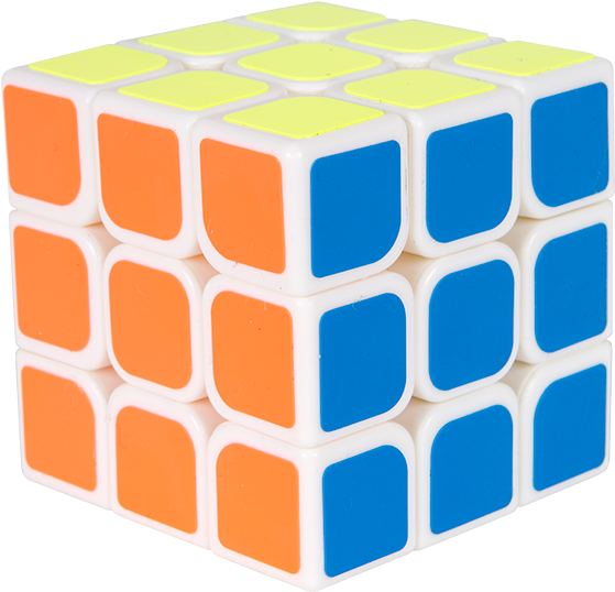 3x3 Rubiks Cube Partially Solved PNG