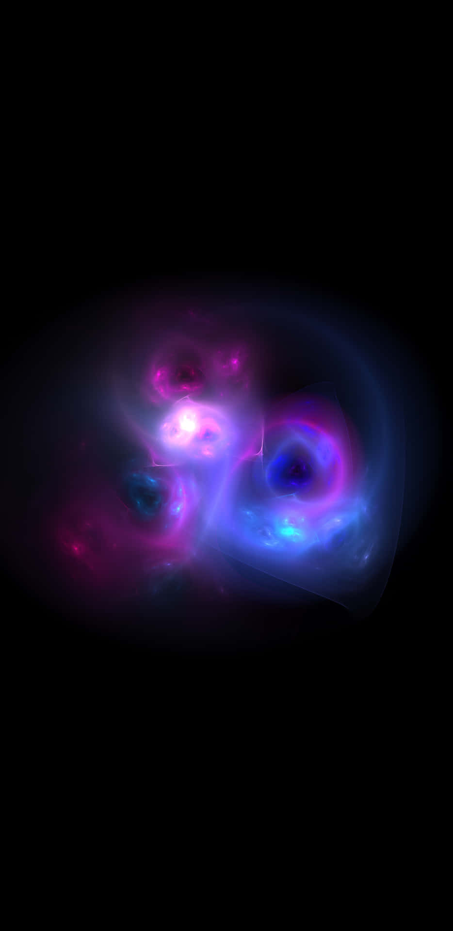 A Blue And Purple Spiral Galaxy