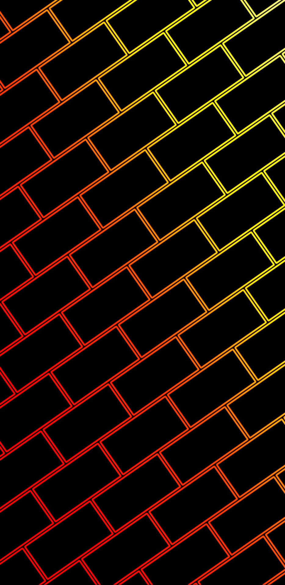 a black and yellow background with a red and yellow pattern