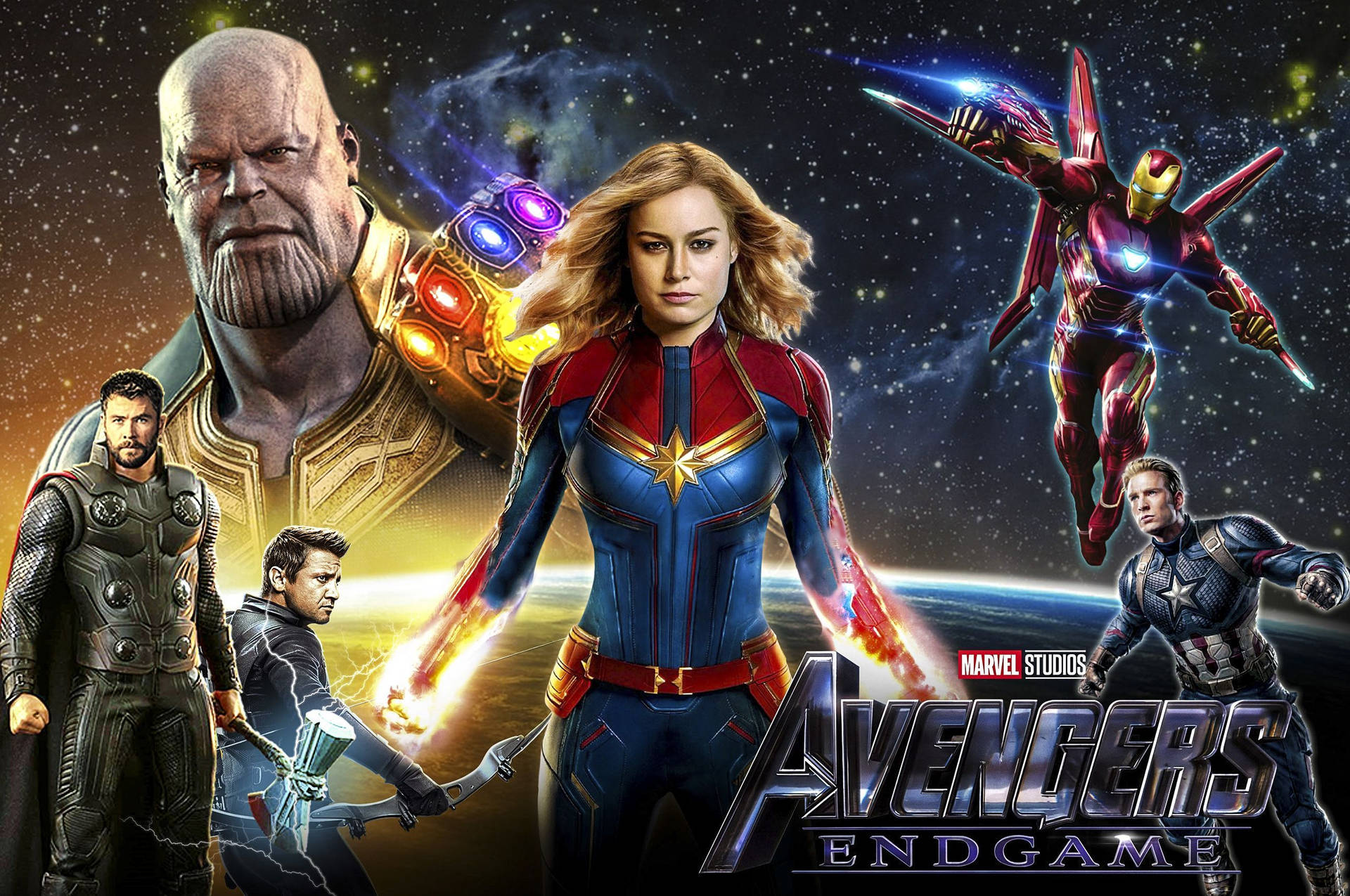 4 K Avengers Kapten Marvel Wallpaper