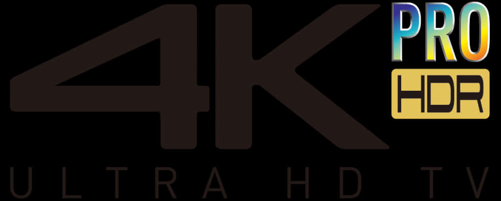 4 K Ultra H D Pro H D R Logo PNG