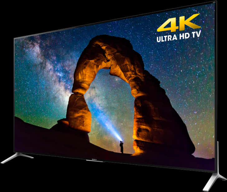 4 K Ultra H D T V Starry Night Arches National Park PNG