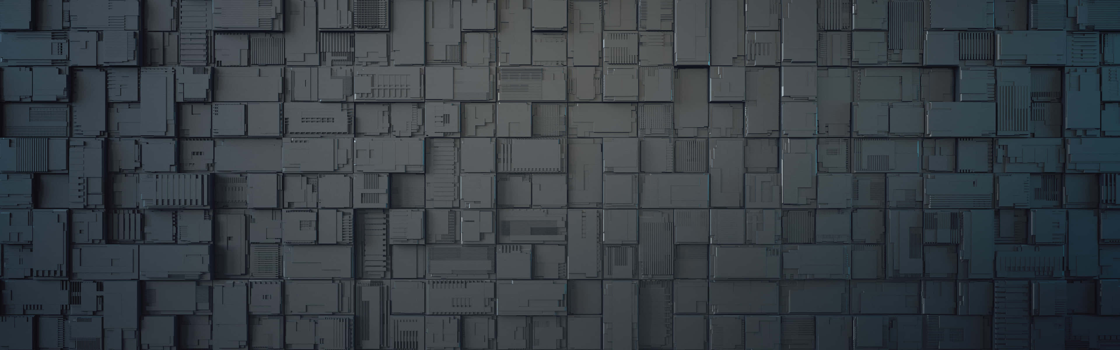 En mørk baggrund med mange firkanter og farveblokke Wallpaper