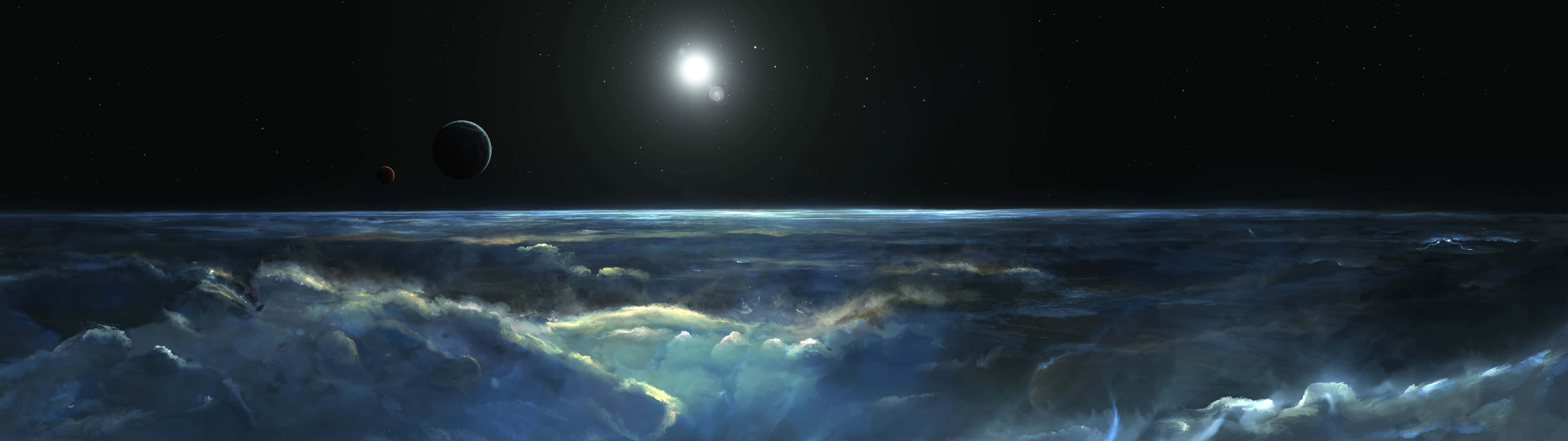 An Artist's Rendering Of A Planet In Space Wallpaper