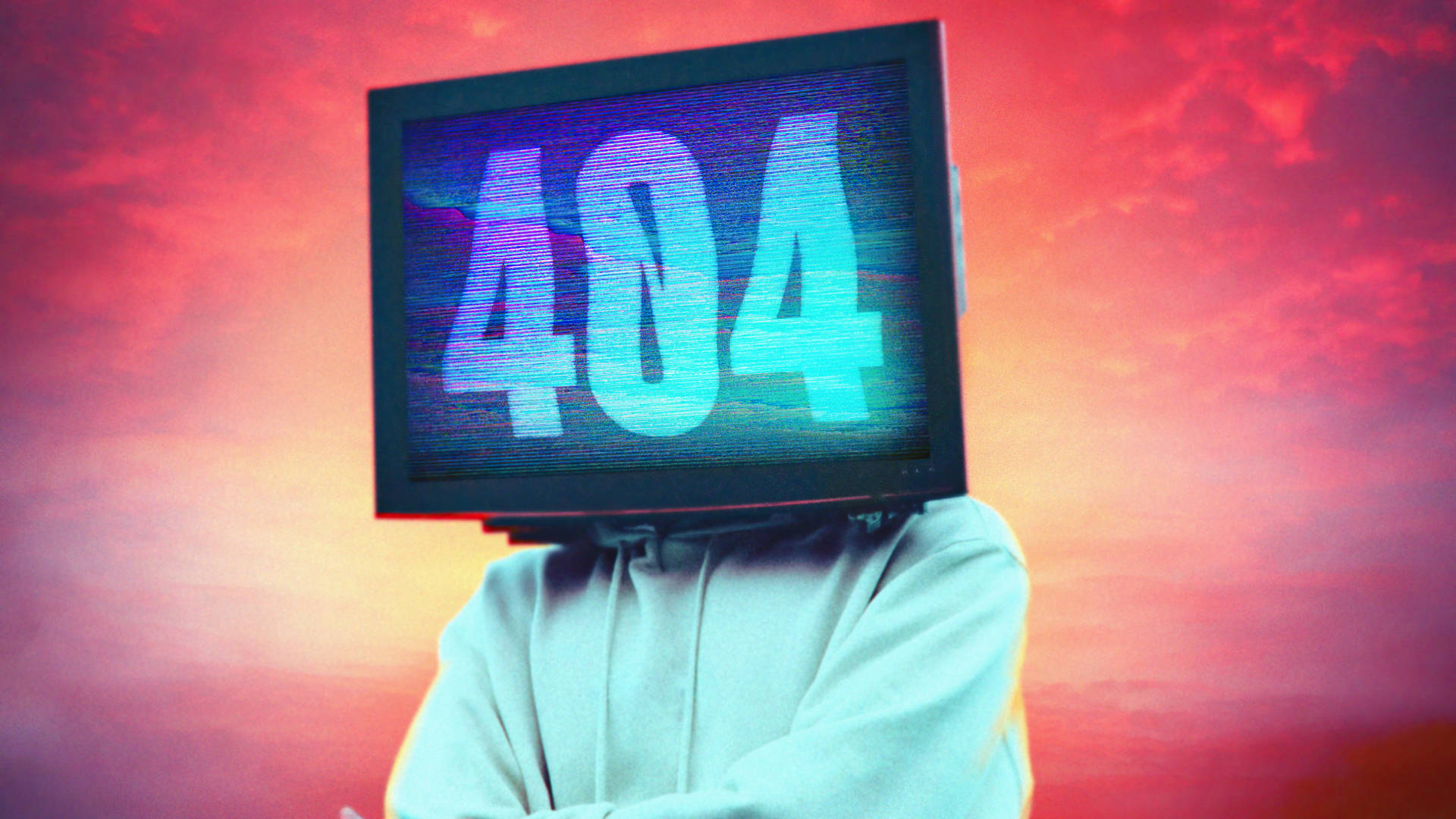 404 fejl TV-hoved eksploderer Wallpaper