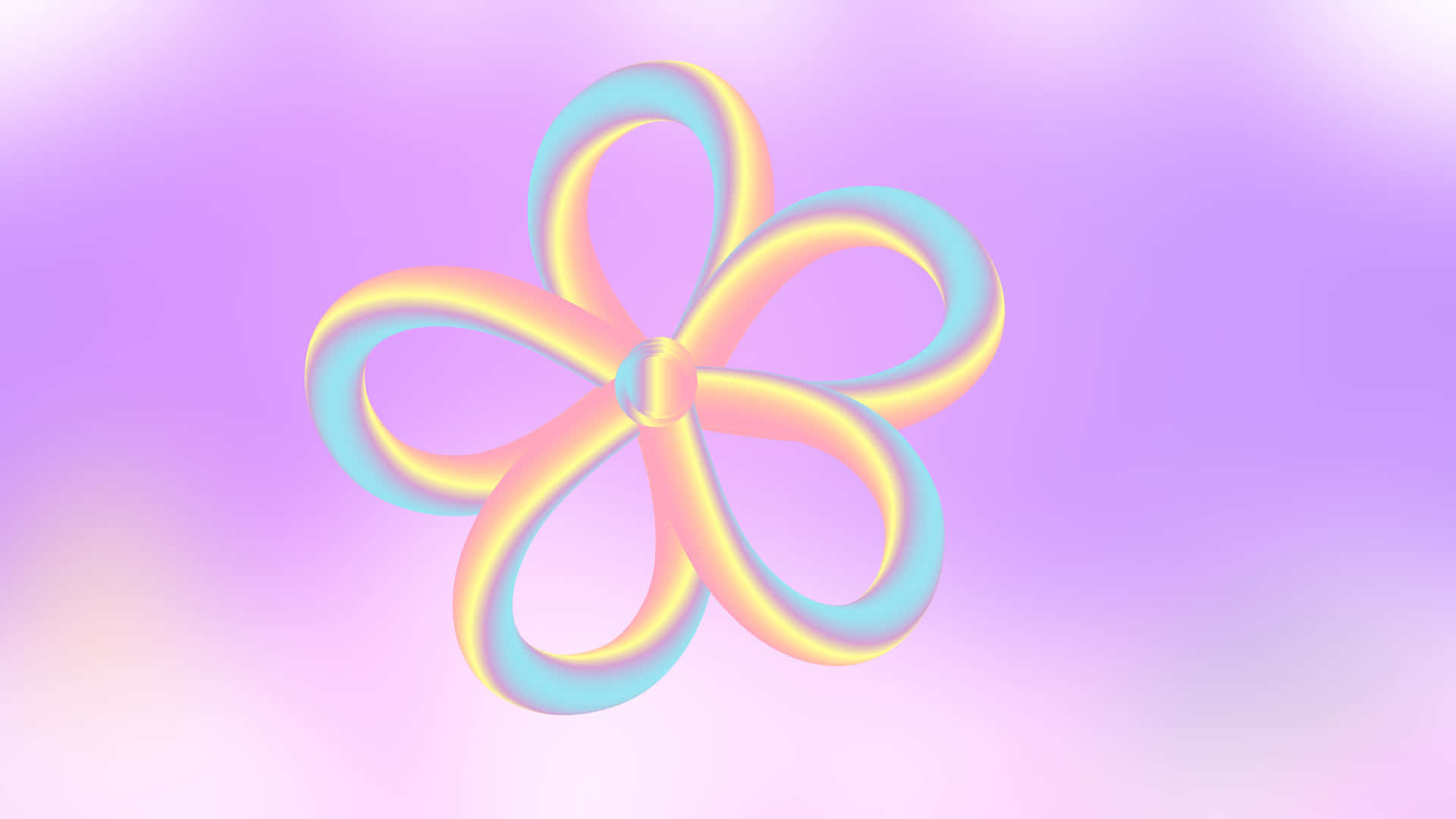 A Flower With A Rainbow Background Wallpaper