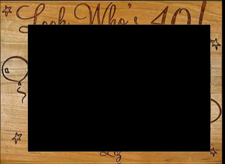 40th Birthday Photo Frame PNG