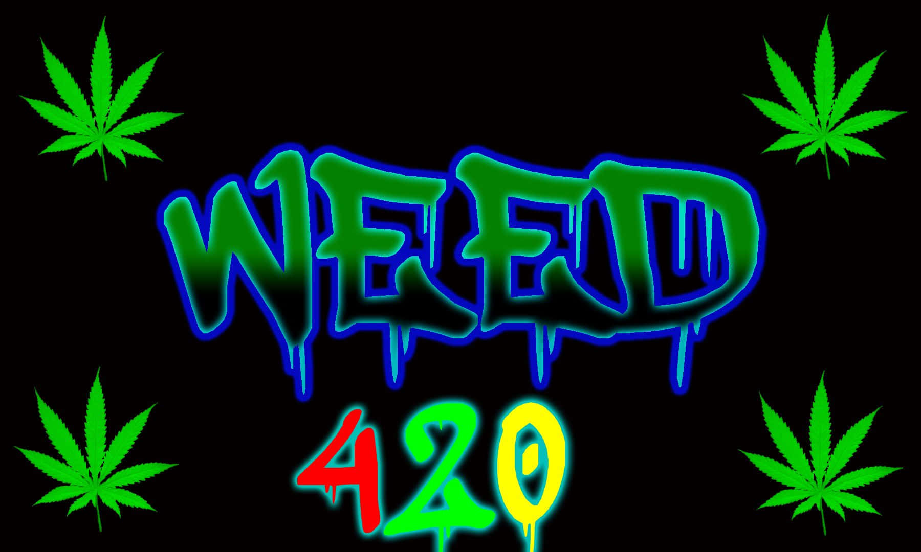 A vibrant 420 celebration with smoke and green leaves