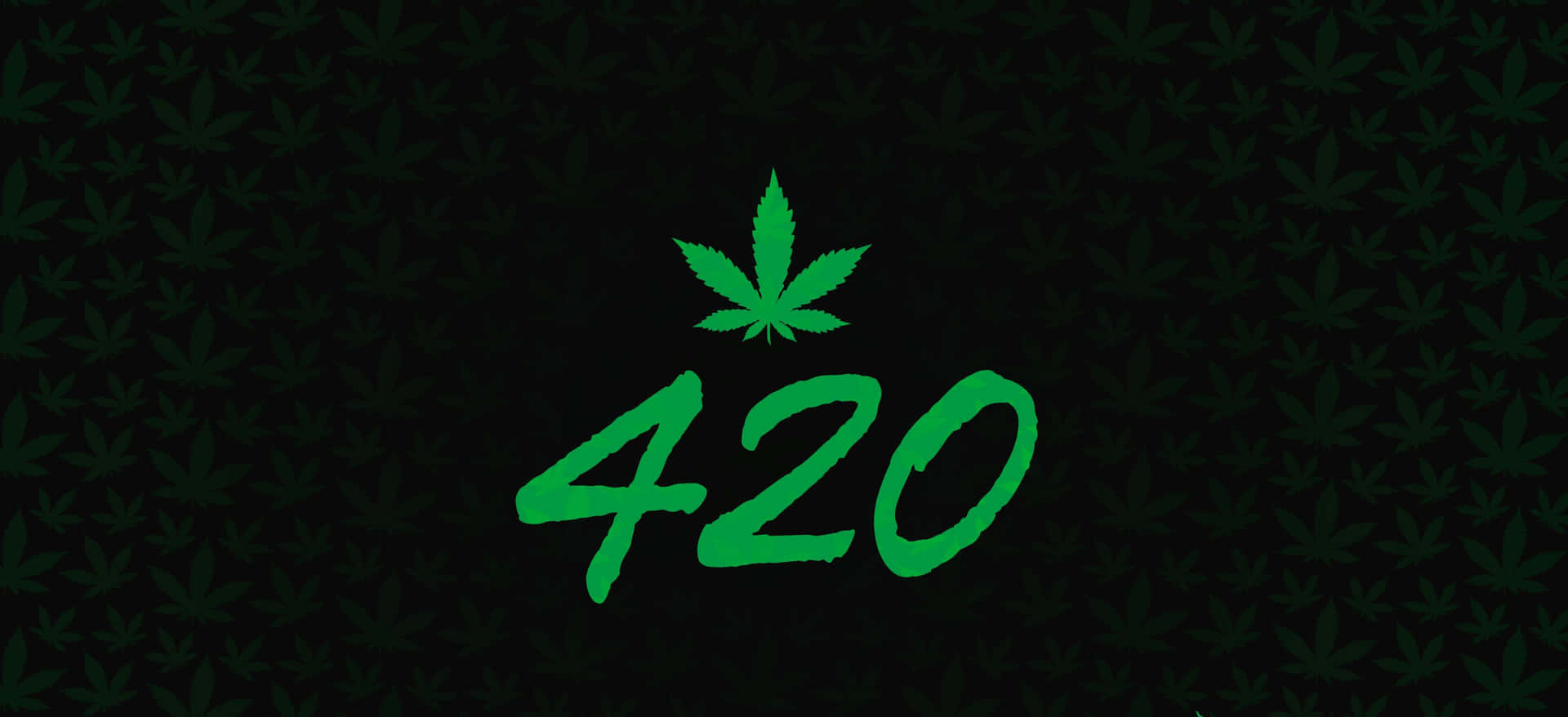 Cannabis Leaf on Dark Background