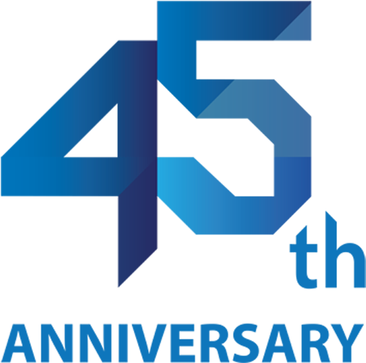 45th Anniversary Logo Design PNG
