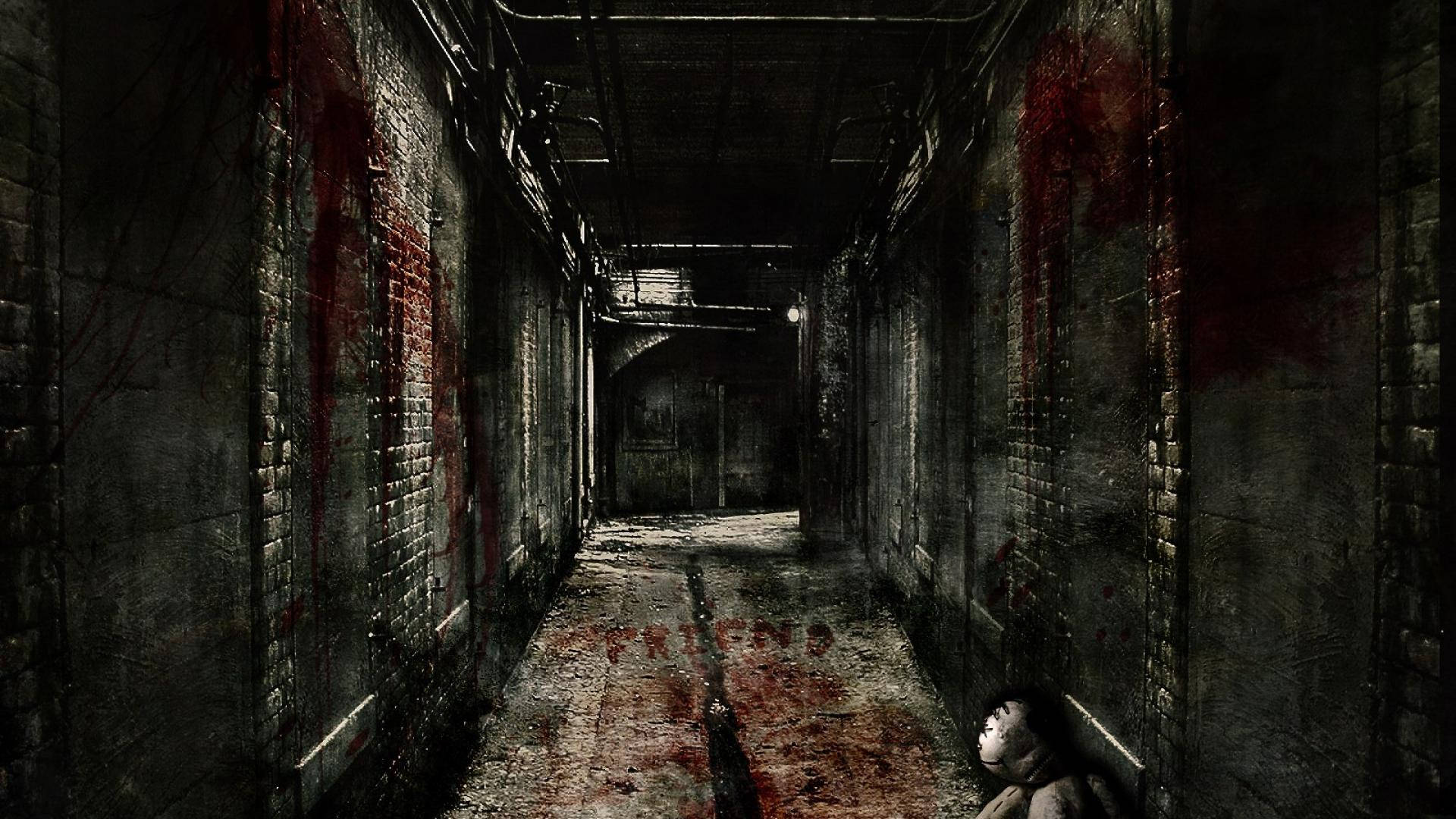Spooky and eerie, this dark horror scene will give you chills Wallpaper